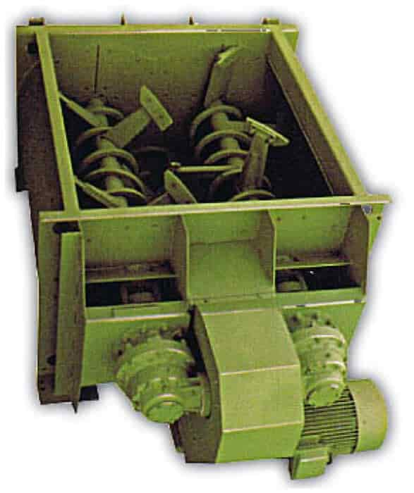 Twin shafts mixer